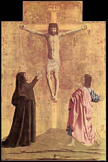 Piero della Francesca Polyptych of the Misericordia: Crucifixion Norge oil painting art